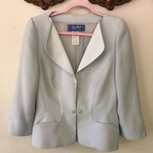 Thierry Mugler Blue Blazer with Structured Shoulders